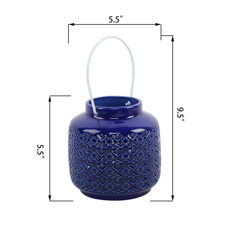 9.5'' H Concrete / Cement Tabletop Lantern