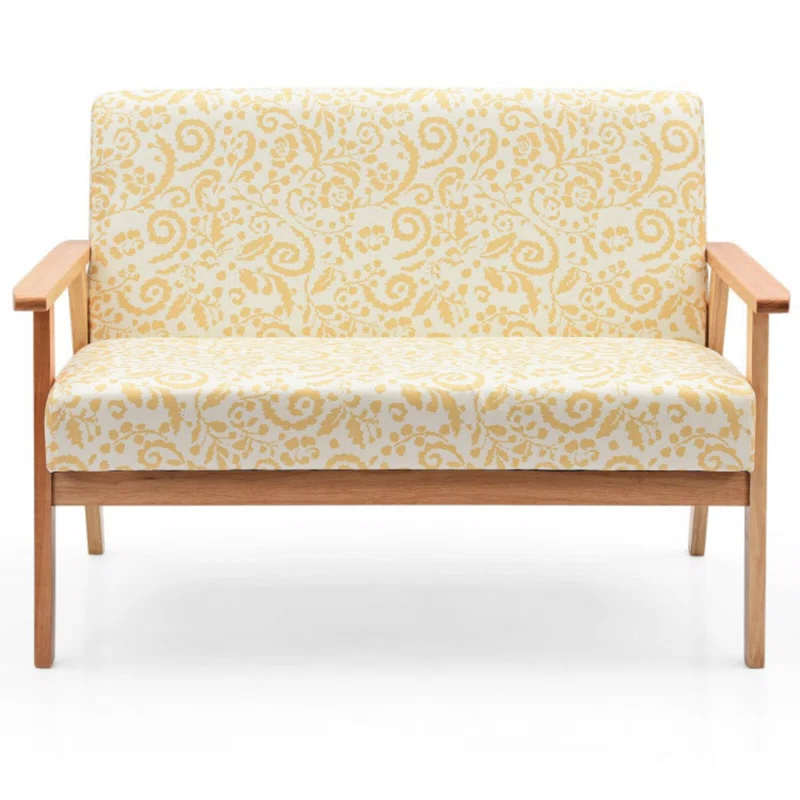 George Oliver Modern Fabric Loveseat Sofa Couch Upholstered 2-Seat Armchair