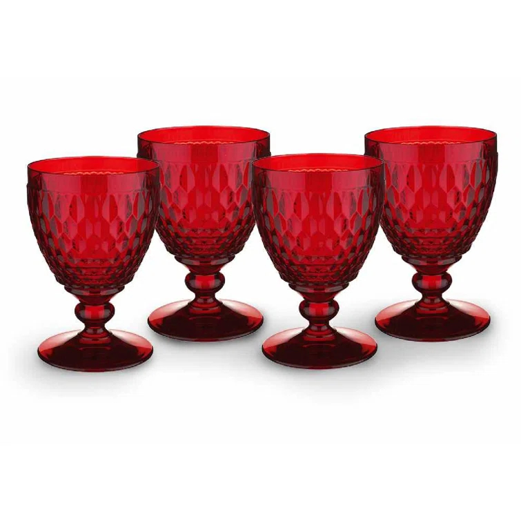 Villeroy & Boch Villeroy & Boch Boston Colored Lead Free Crystal Goblet Set (Set of 4)
