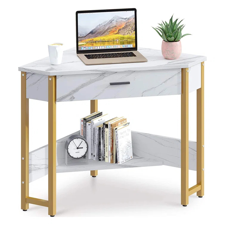 ODK Corner Metal Base Writing Desk