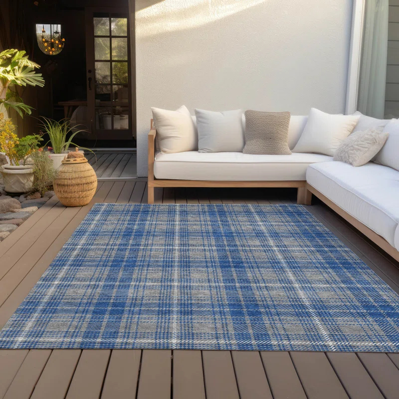 Machine Washable Indoor/Outdoor Chayden ACN993 Gray 2'3" x 7'6" Runner Rug