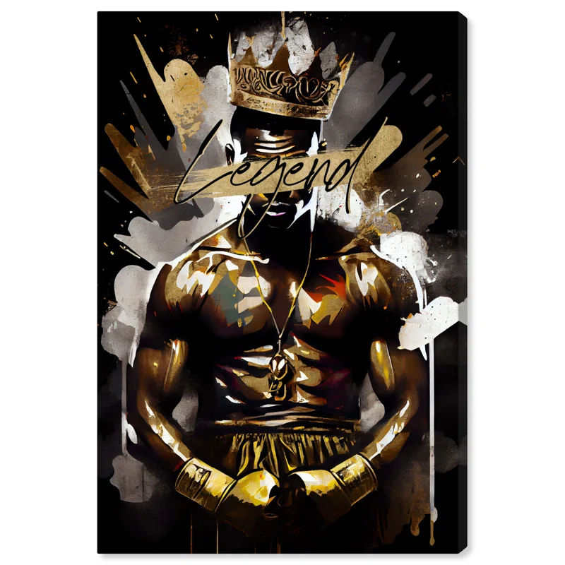 Notori Art Legendary Boxer Box Inspired Print Man Cave Wall Art by Notoriart
