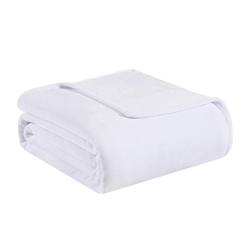 Tommy Bahama Home Tommy Bahama Solid Ultra Soft Plush Reversible Blanket