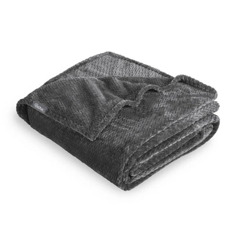Bare Home Textured Microplush Blanket & Reviews | Wayfair