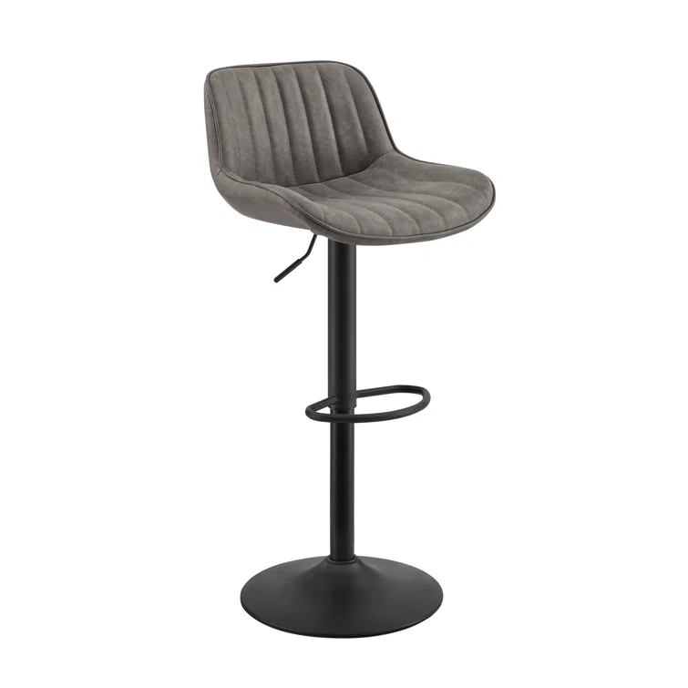 17 Stories Jaiven Swivel Upholstered Adjustable Height Counter Stool with Metal Frame (Set of 2)