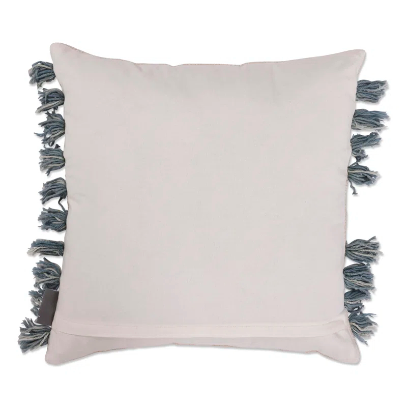 Pillow Perfect Tassels Cotton Throw Pillow
