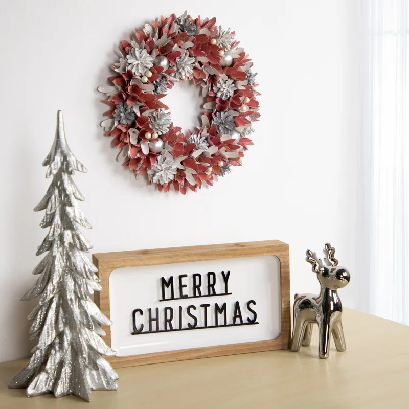 Northlight Seasonal Faux Pinecone Wood 13'' Wreath