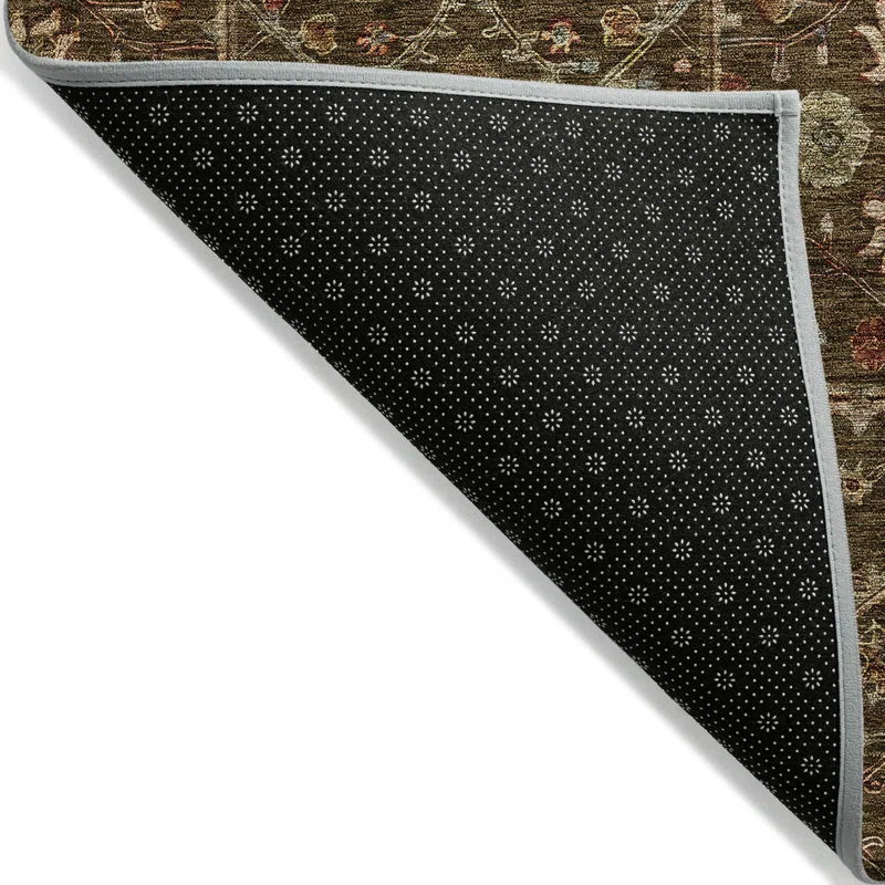 Machine Washable Indoor/Outdoor Chantille ACN1130 Chocolate Rug