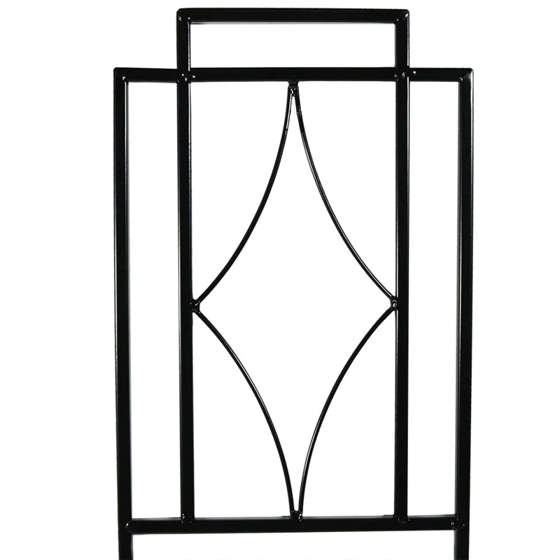 SunnyDaze Decor Contemporary 8" x 30" Black Steel Garden Trellis for Climbing Plants