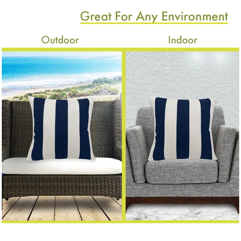 Majestic Home Goods Indoor/Outdoor Reversible Throw Pillow