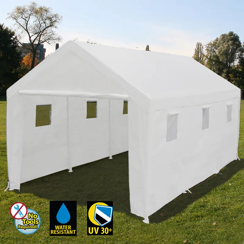 King Canopy Hercules 10ft 8in x 20ft Steel Frame Enclosed Canopy Garage