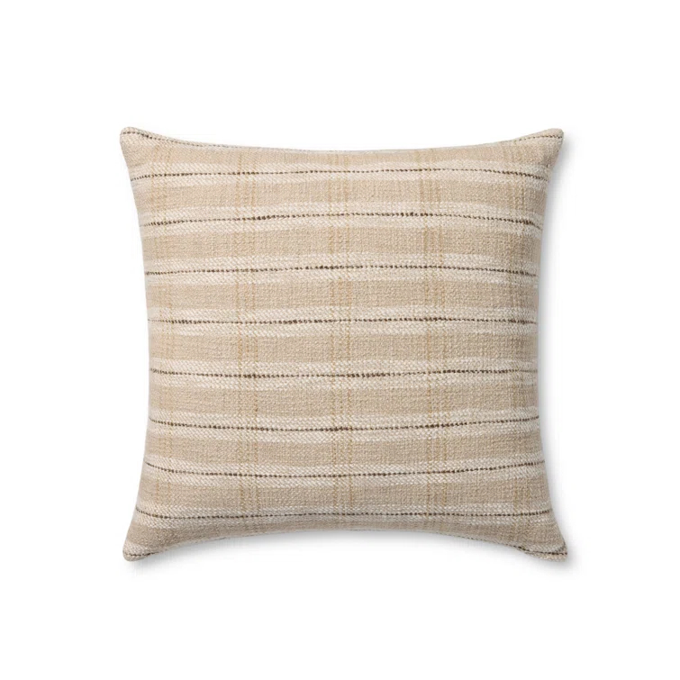 Stockton Pillow by Amber Lewis x Loloi - Sand / 22" x 22" / Down