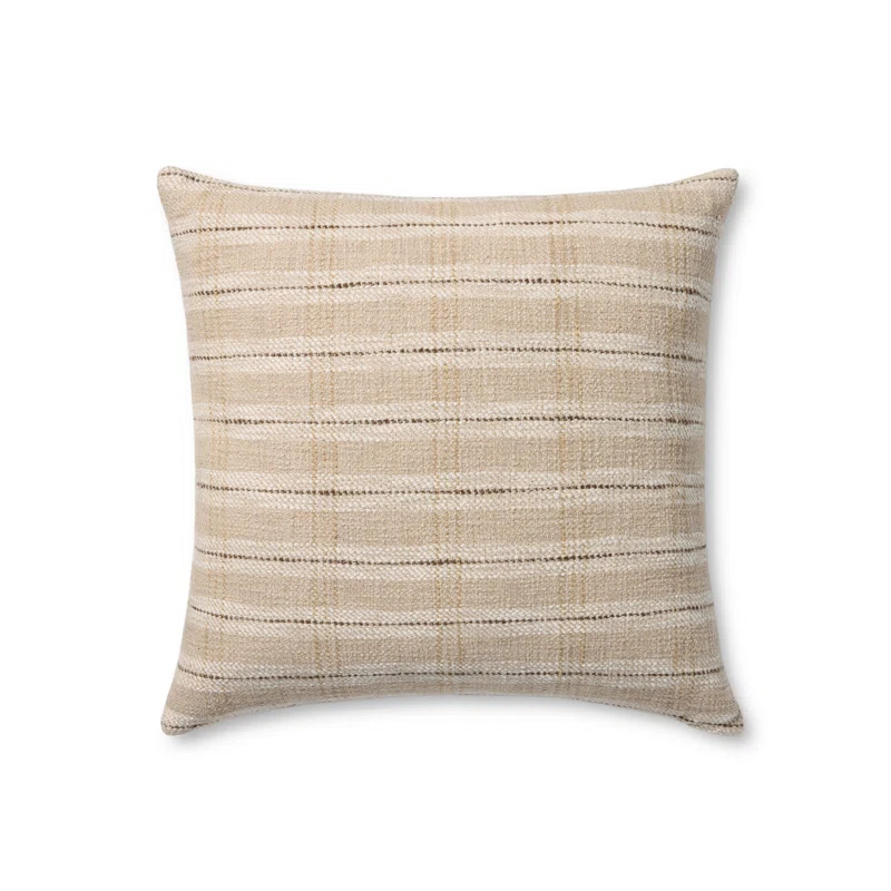 Stockton Pillow by Amber Lewis x Loloi - Sand / 22" x 22" / Down