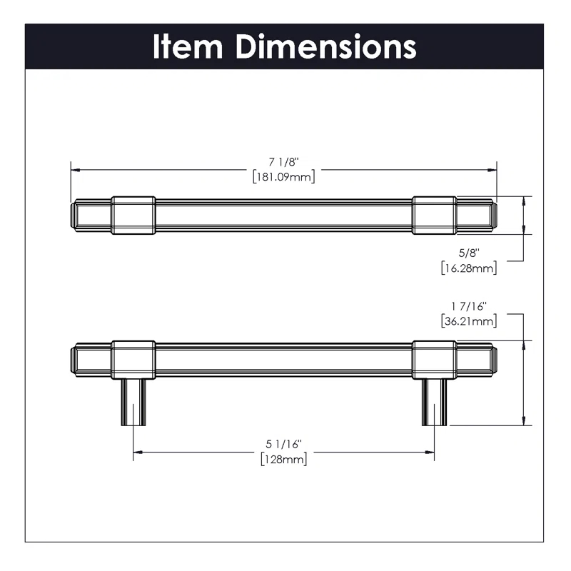 Belwith Keeler Monroe 5 1/16" Center To Center Bar Pull