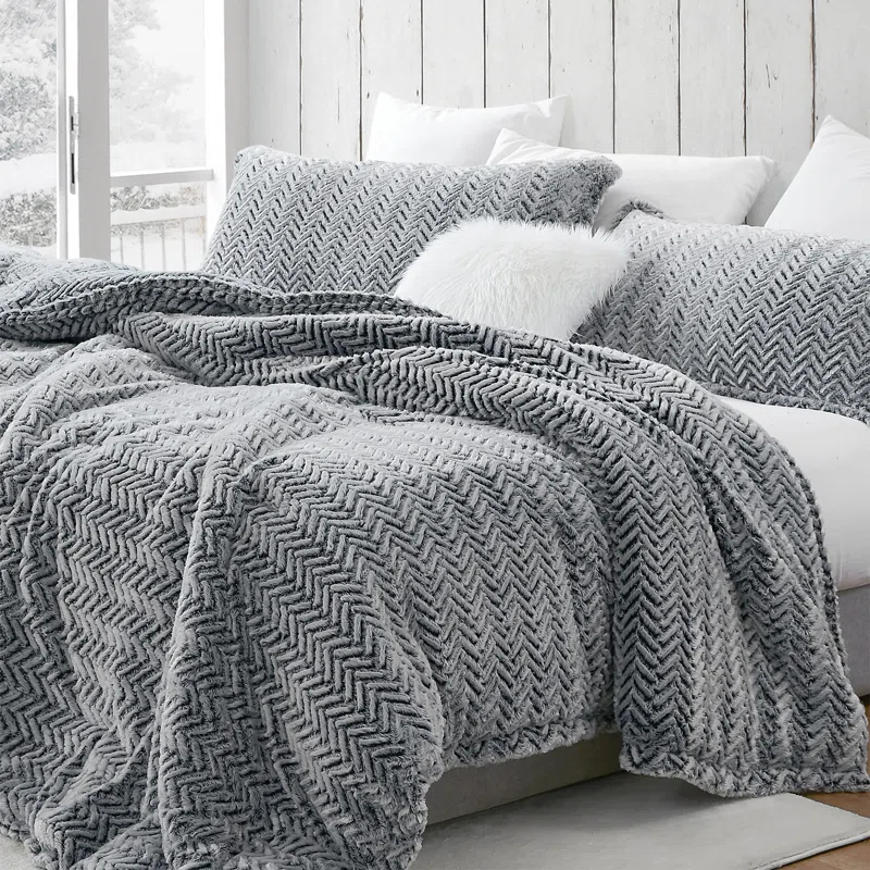 Coma Inducer Peak Of Cozy Baffle Box Stitch Chevron / Zig Zag Comforter Set