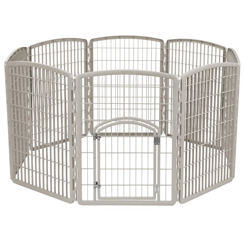 34.25'' H 8 Panel Exercise Pen With Door