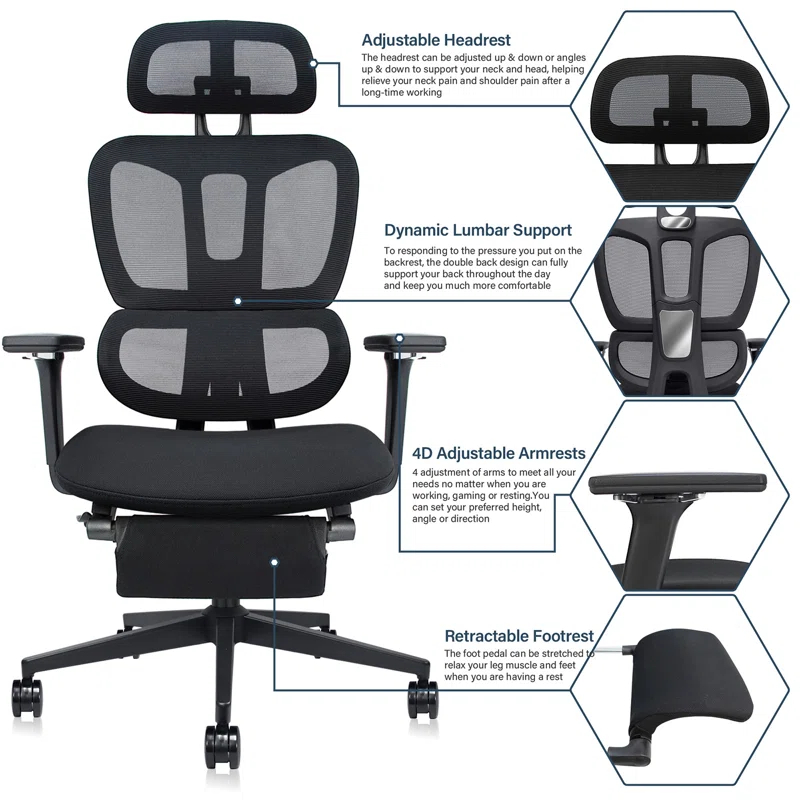 High Back Ergonomic Mesh Office Chair