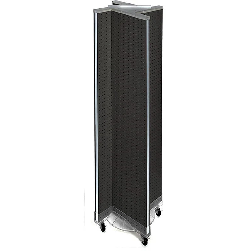 Azar Displays Pinwheel Pegboard Floor Display on Wheeled Base. Panel Size: 13.5"W x 60"H