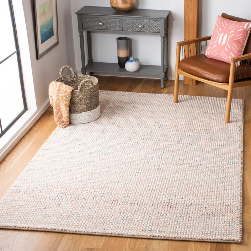 Latitude Run® Vermont Hand Woven Wool Solid Color Rug