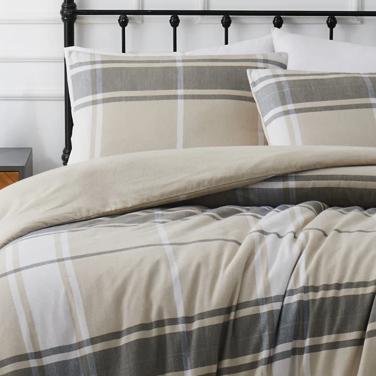 Truly Soft Khaki Standard Cotton Duvet Cover Set