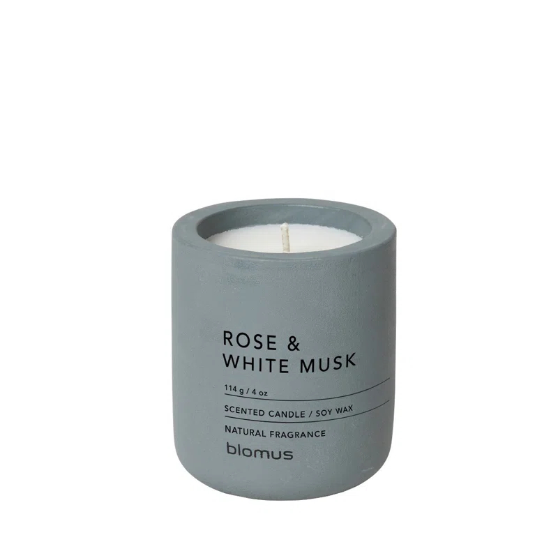 Blomus Fraga Scented Jar Candle with Stone Holder