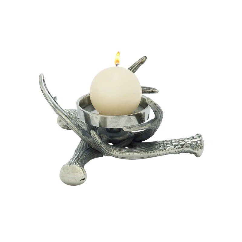 Aluminum Metal Antler Decorative Candle Holder