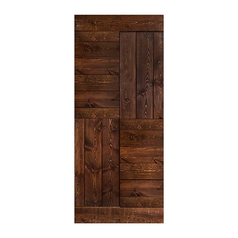 Mr. Wood Patented Product S Style Sliding Barn Door Without Installation Hardware Kit (Door Slab Only) - Assembly Required