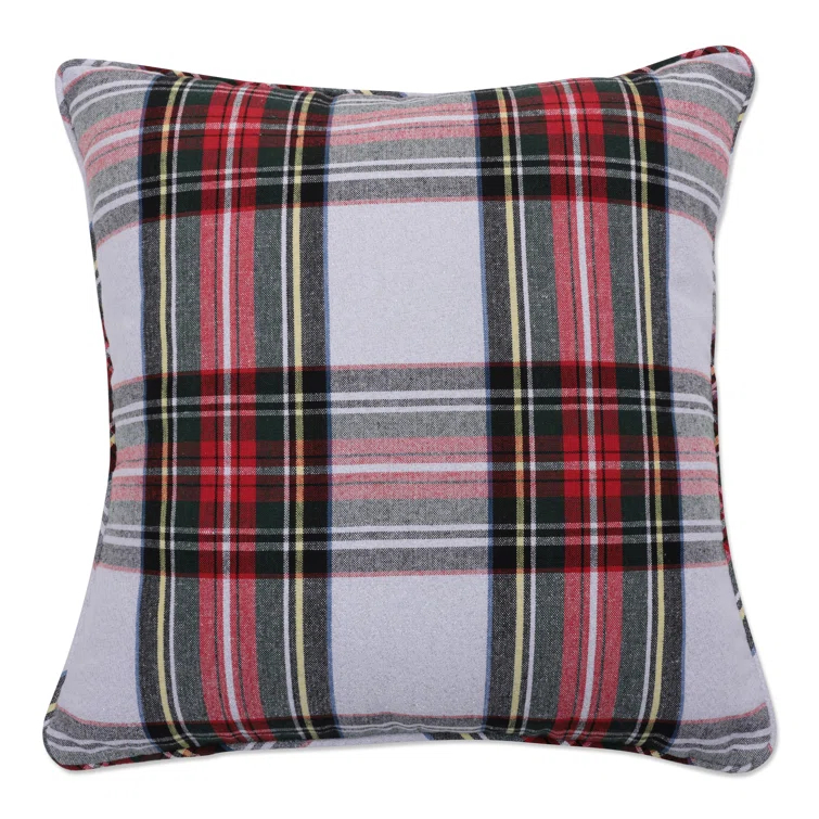 Pillow Perfect Plaid Reversible Throw Pillow