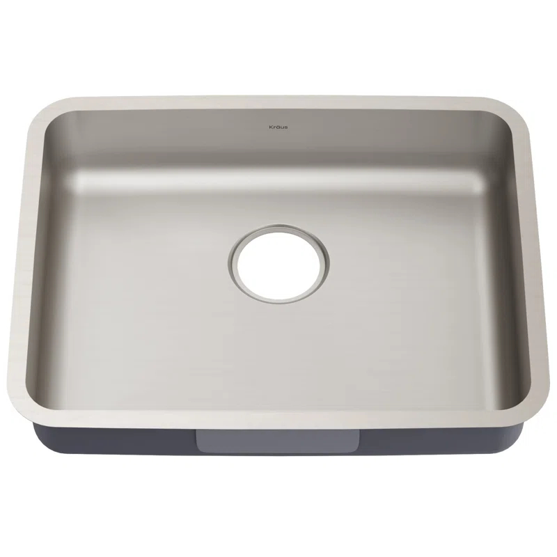 Kraus KA1AS25B Dex™️ Series KRAUS 25" L Undermount 16 Gauge Stainless Steel Single Bowl ADA Kitchen Sink
