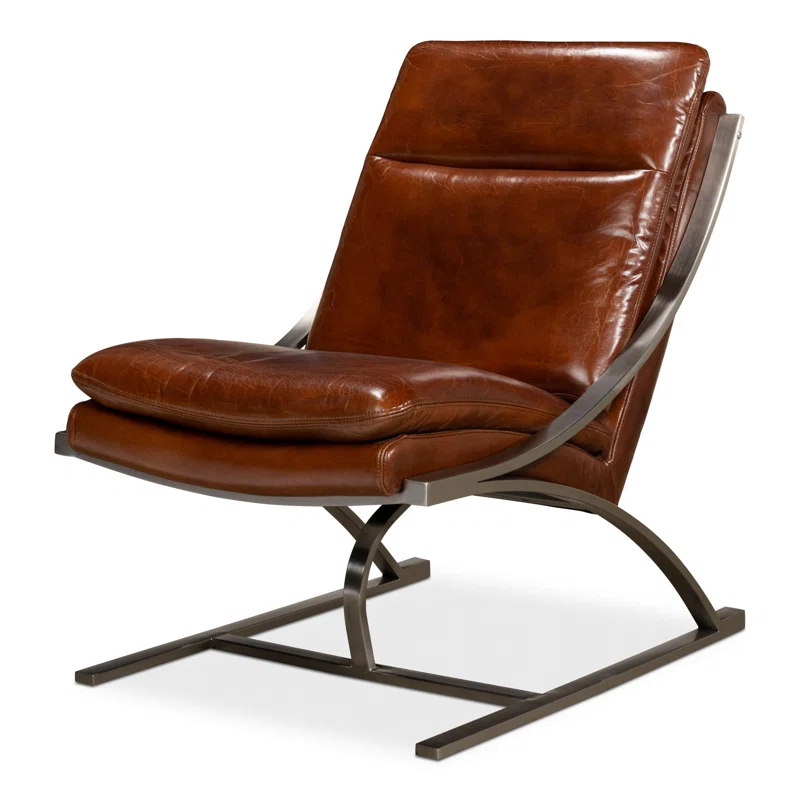 Mc Queen Leather Accent Chair