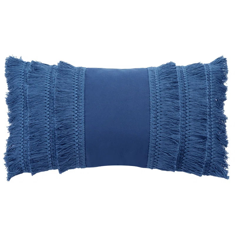 Safavieh Grema Fringed Cotton Reversible Throw Pillow