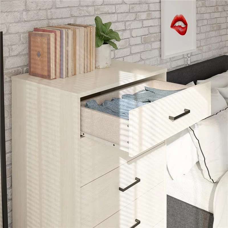 Novogratz Kelly 27.19'' W Unfinished 5 - Drawer Dresser