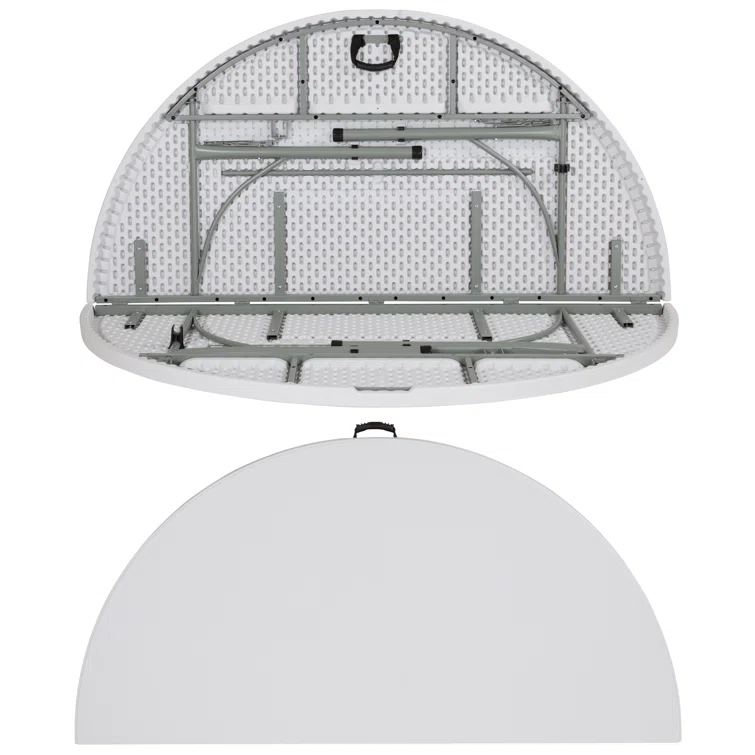 Flash Furniture Noah Stonewall 6' Round Plastic Folding Event Table with Carrying Handle