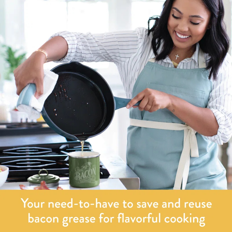 Ayesha Curry Ayesha Curry Enamel on Steel Bacon Grease Can, 4-Inch x 4-Inch