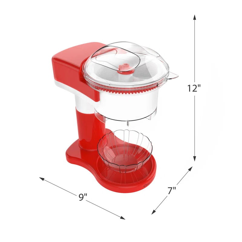 Classic Cuisine Shaved Ice Maker- Snow Cone, Italian Ice, and Slushy Machine for Home Use, Countertop Electric Ice Shaver/Chipper with Cup by Classic Cuisine