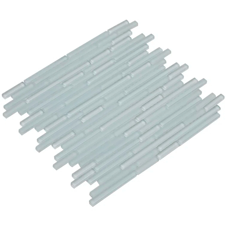 Mirrella Mahi Random Sized Glass Linear Mosaic Wall & Floor Tile