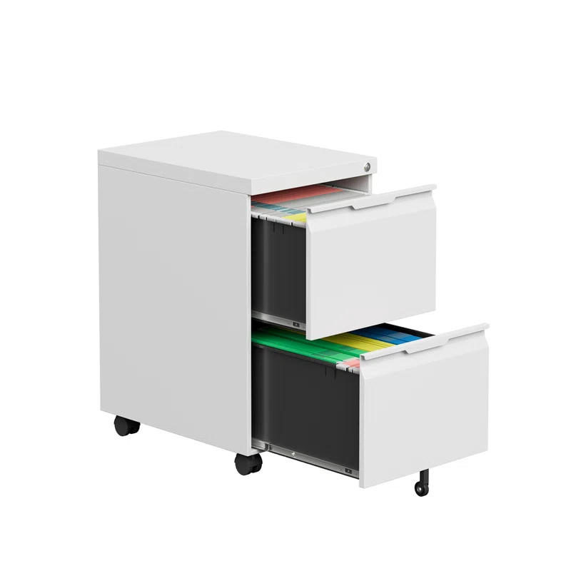 COOLSUN 14.6'' Wide 2-Drawer Mobile Steel File Cabinet