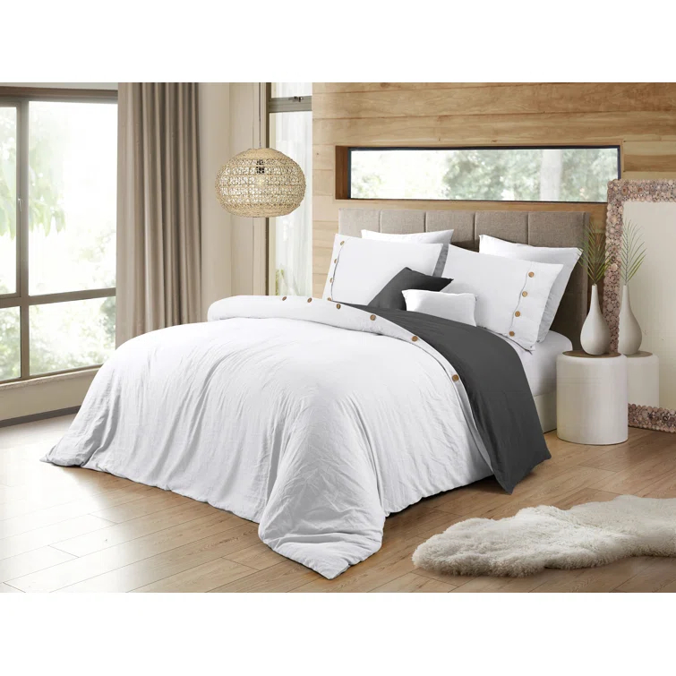 Swift Home Prewashed Microfiber Reversible Duvet Cover Set