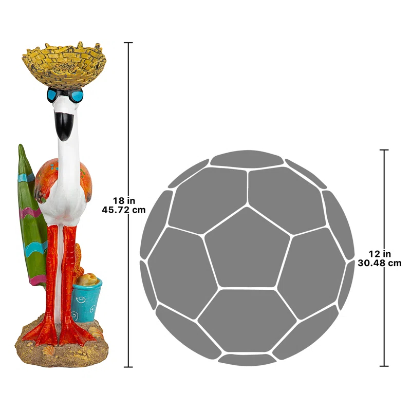 Design Toscano Luau Larry the Flamingo Garden Statue