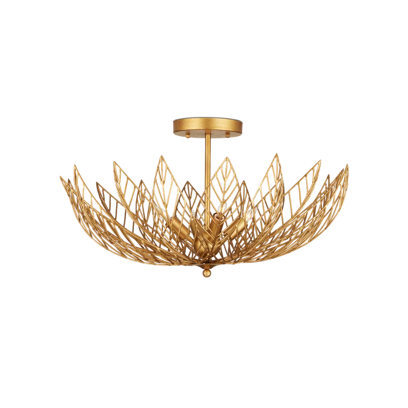 Currey & Company Leaflace Semi-Flush Mount