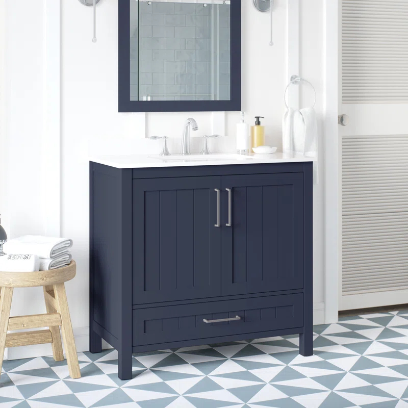 Ove Decors OVE Decors Kansas 36" Single Bathroom Vanity, in Midnight Blue Finish