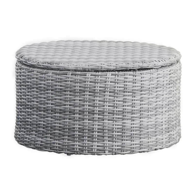 Elle Decor Elle Decor Vallauris Outdoor Coffee Table with Storage, Gray