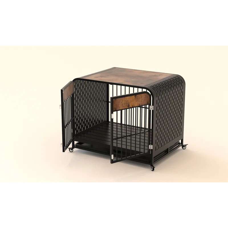 Archie & Oscar™ Heavy Duty Dog Crate Dog Cage With Wide Tabletop Strong Wooden Furniture Style