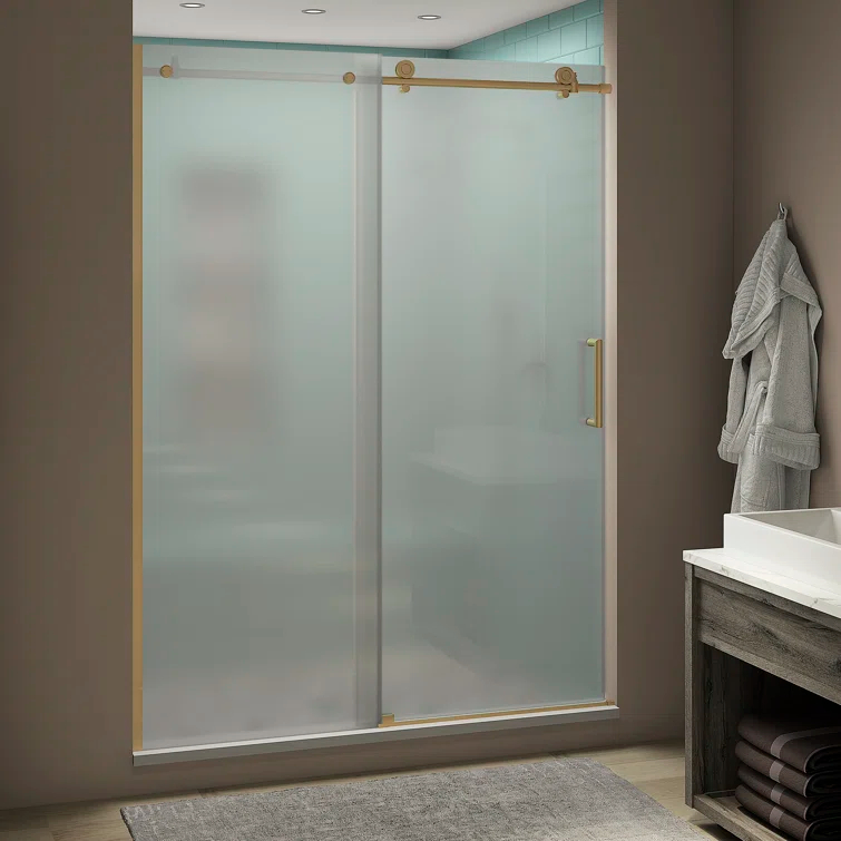 Aston Coraline XL  52" W x 80" H Single Sliding Frameless Shower Door SDR984FRUW.UC-BG-5280