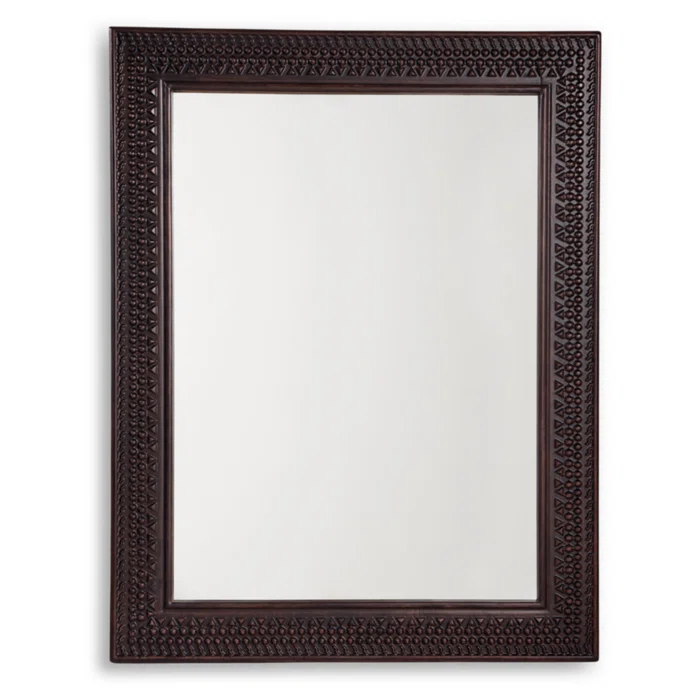 Ebern Designs Solid Wood Flat Mirror