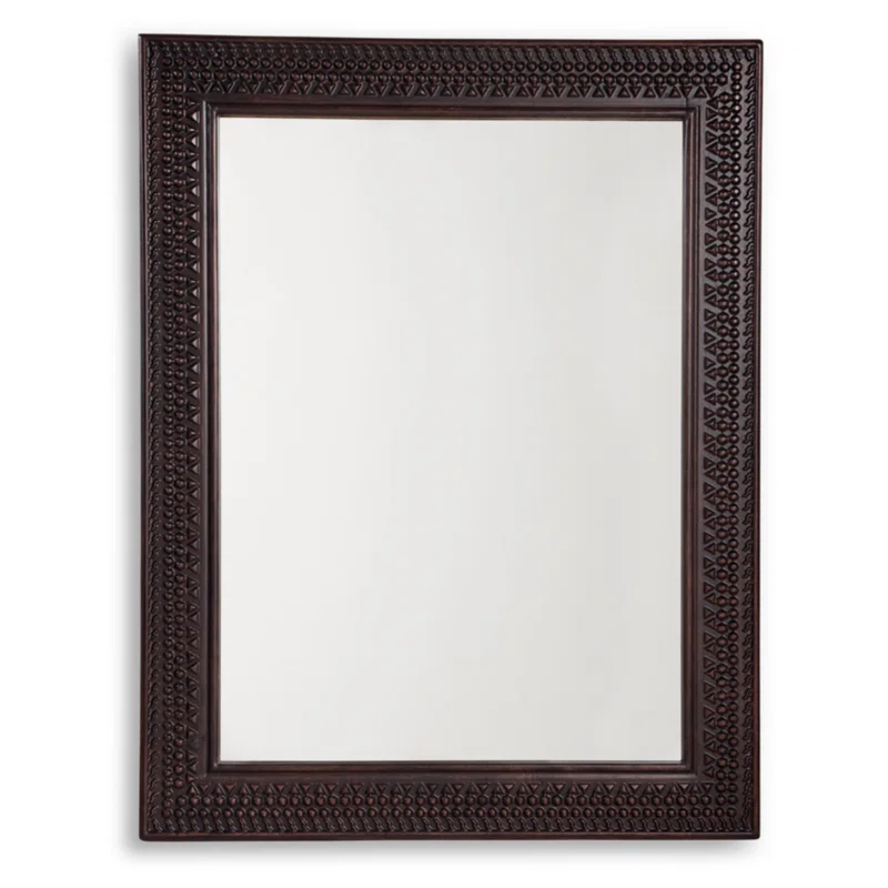 Ebern Designs Solid Wood Flat Mirror