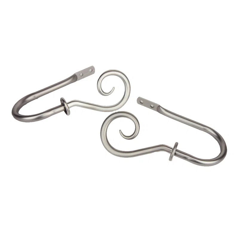Rod Desyne Modern Curl Steel Curtain Holdback (Set of 2)