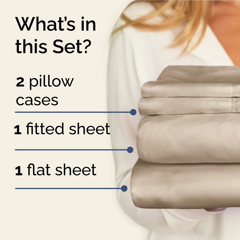 CGK Linens 6 Piece Soft & Cooling Solid Sheet Set - Wrinkle Free Luxury Bed Sheets