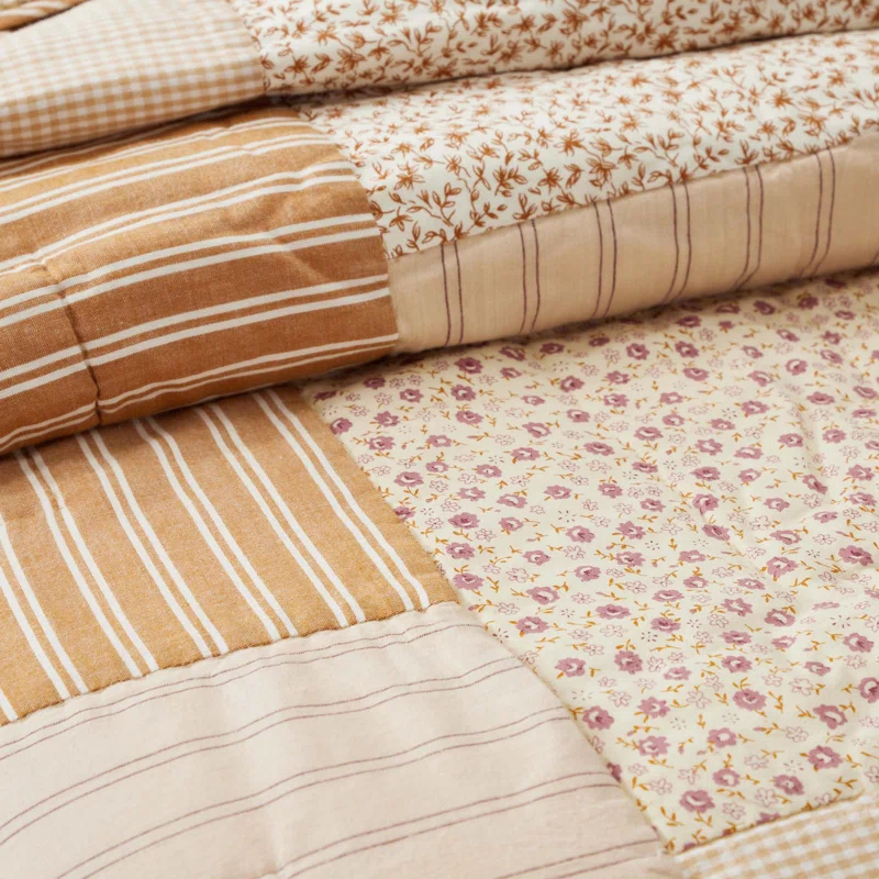 VHC Brands Farmhouse / Country Cotton Twill Patchwork Quilt