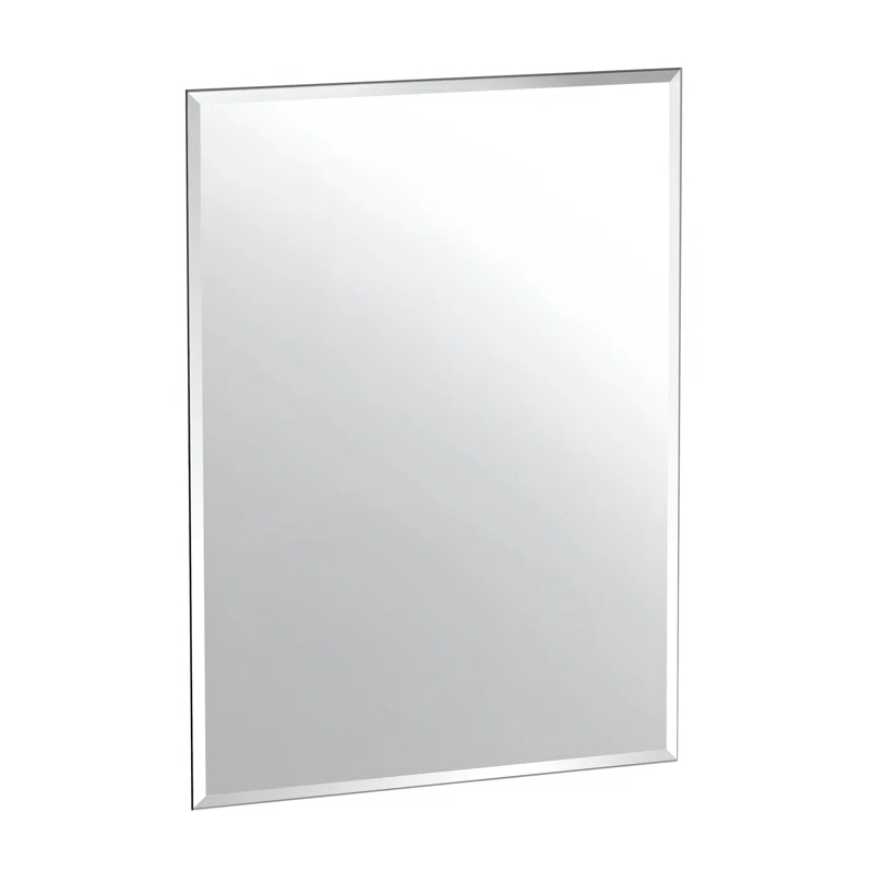 Gatco Flush Mount Frameless Beveled Wall Rectangle Mirror | Mount Landscape or Portrait